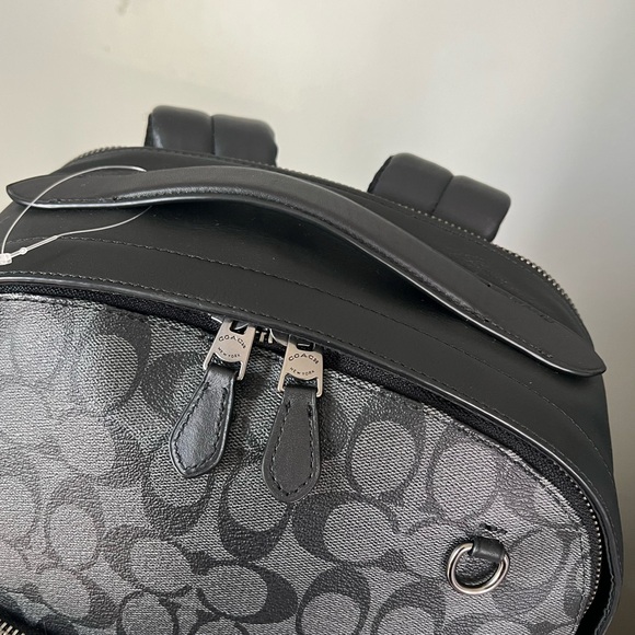 Coach Signature Black and Gray Backpack - Picture 11 of 11